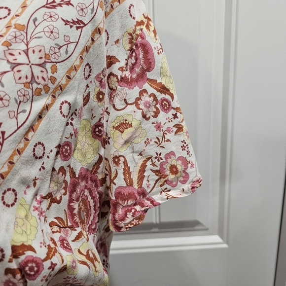 Zesica Summer Wrap Boho Floral Dress V-Neck Size Xlarge - Picture 11 of 16